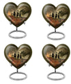 Heart-shaped cowboy urn for adult ashes