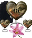 Heart-shaped cowboy urn for adult ashes