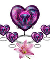 Mamoth Theme Large Urn With 4 Keepsake Urn