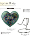 10-inch butterfly-themed heart-shaped elephant urn for adult human ashes