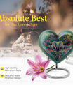 10-inch butterfly-themed heart-shaped elephant urn for adult human ashes