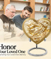 10-inch heart-shaped gold fish Urn, butterfly themed cremation urn for adult ashes