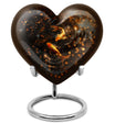 10-inch gold fish heart urn with butterfly 