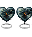 heart shaped gold fish urn
