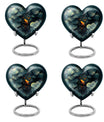 heart shaped gold fish urn