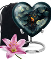 heart shaped gold fish urn