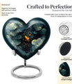 heart shaped gold fish urn