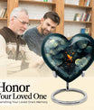 heart shaped gold fish urn
