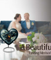heart shaped gold fish urn
