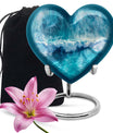 Heart cremation urn