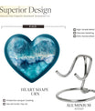 Heart cremation urn