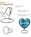 Heart cremation urn