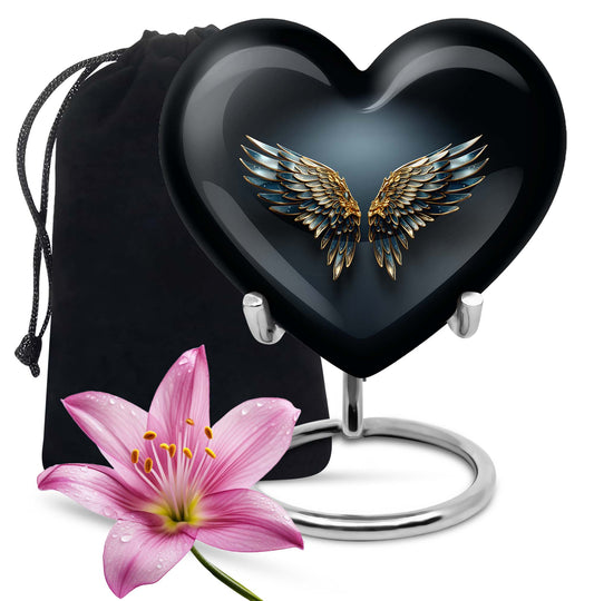 Wings Blue Heart Urn