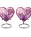 White Dove On Purple Theme 3 Inch Keepsake Pack of 2