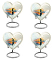 Penguin Urn, heart-shaped burial funeral urn
