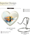 Penguin Urn, heart-shaped burial funeral urn