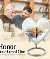 Penguin Urn, heart-shaped burial funeral urn