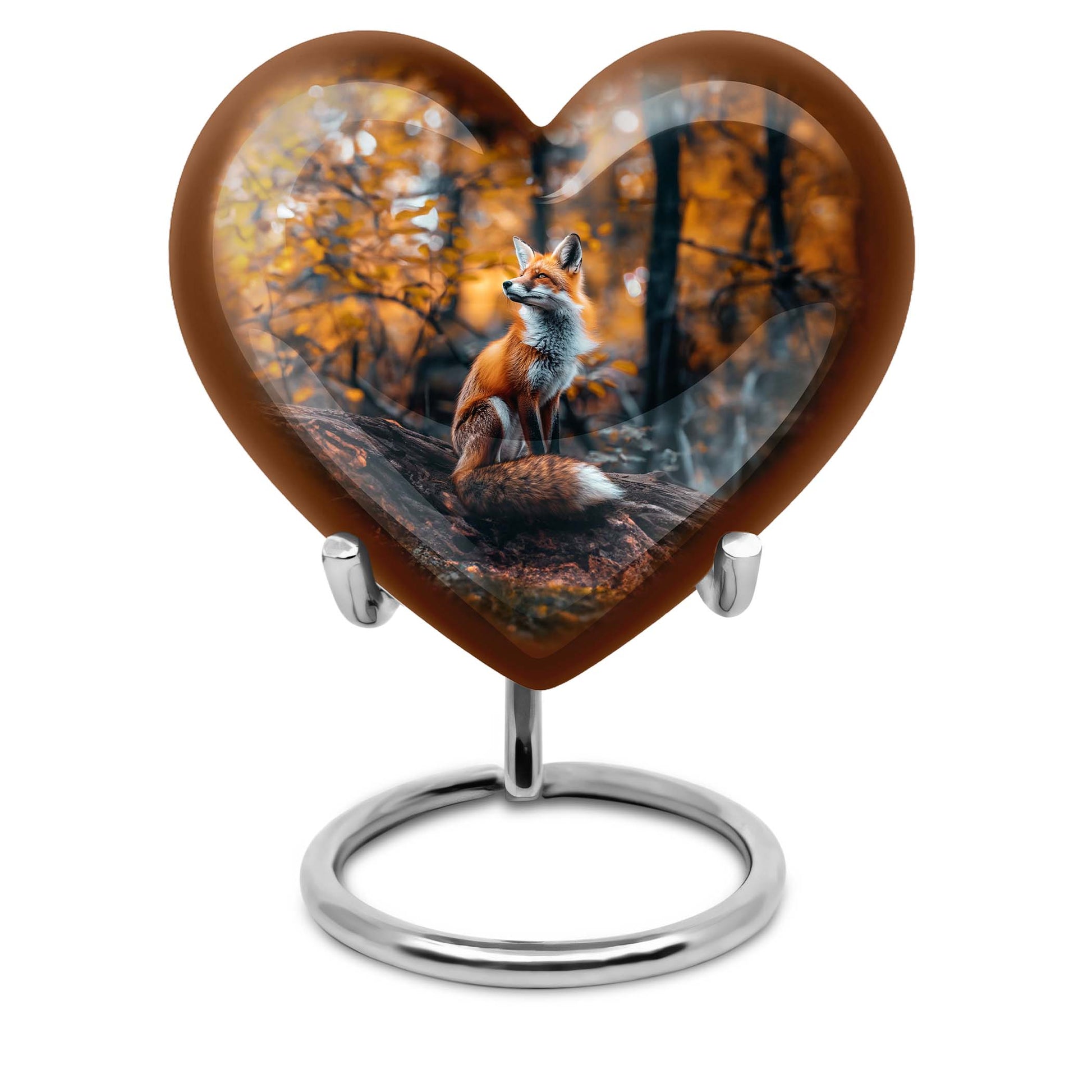 Heart-shaped fox urn,