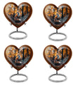 Heart-shaped fox urn,