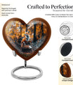 Heart-shaped fox urn,