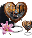 Heart-shaped fox urn,