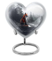 fox-themed heart urn