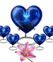 Cross Theme Large Urn With 4 Keepsake Urn
