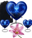 Cross Theme Large Urn With 2 Keepsake Urn