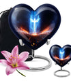 Cross Theme Large Urn With 1 Keepsake Urn