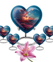 Cross Theme Large Urn With 4 Keepsake Urn