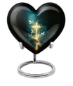 heart Urn featuring Aurora Borealis 