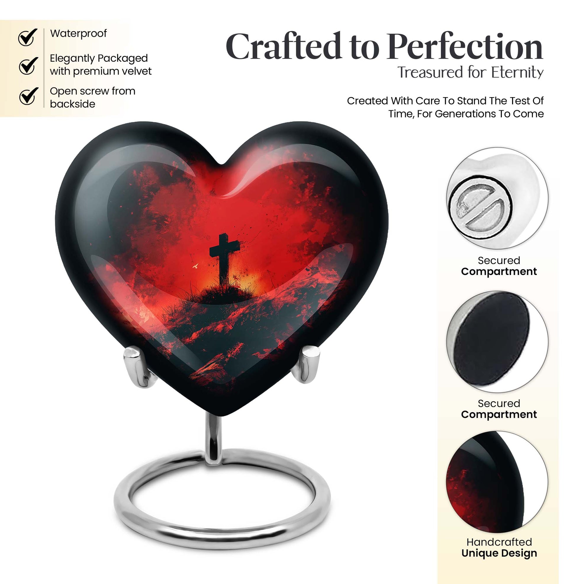 10-inch Heart Urn 