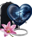 heart-shaped cross urn