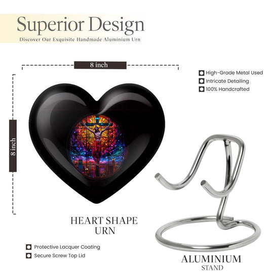 10-inch heart-shaped gramophone-themed cross 