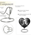 Gramophone-themed 10-inch heart-shaped cross urn 