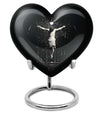 10-inch heart-shaped gramophone themed cross urn