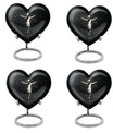 10-inch heart-shaped gramophone themed cross urn