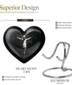 10-inch heart-shaped gramophone themed cross urn