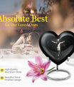 10-inch heart-shaped gramophone themed cross urn