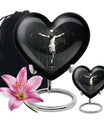 10-inch heart-shaped gramophone themed cross urn