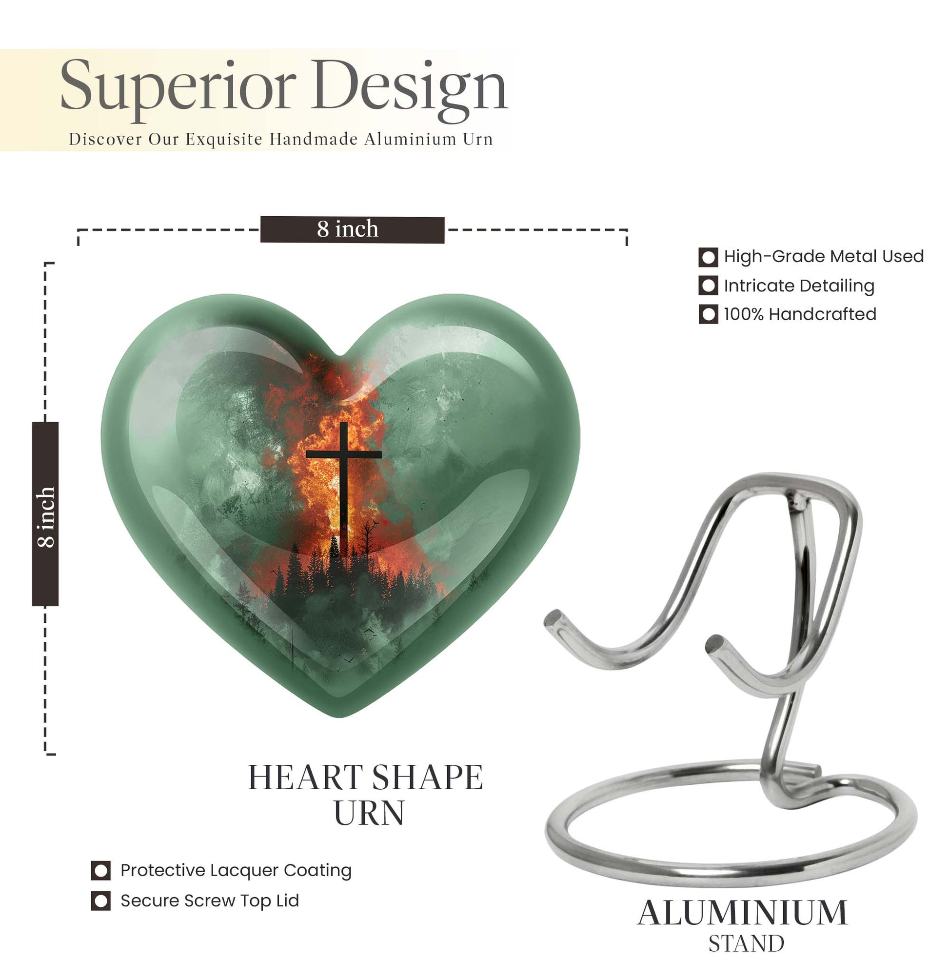 heart shaped cremation urn