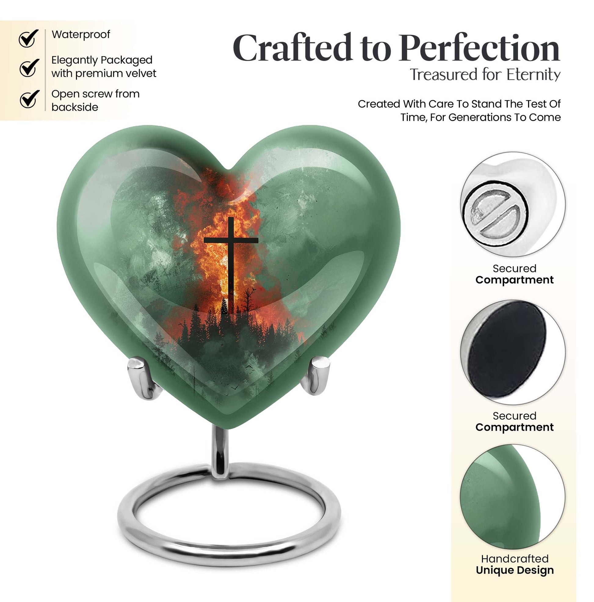 heart shaped cremation urn