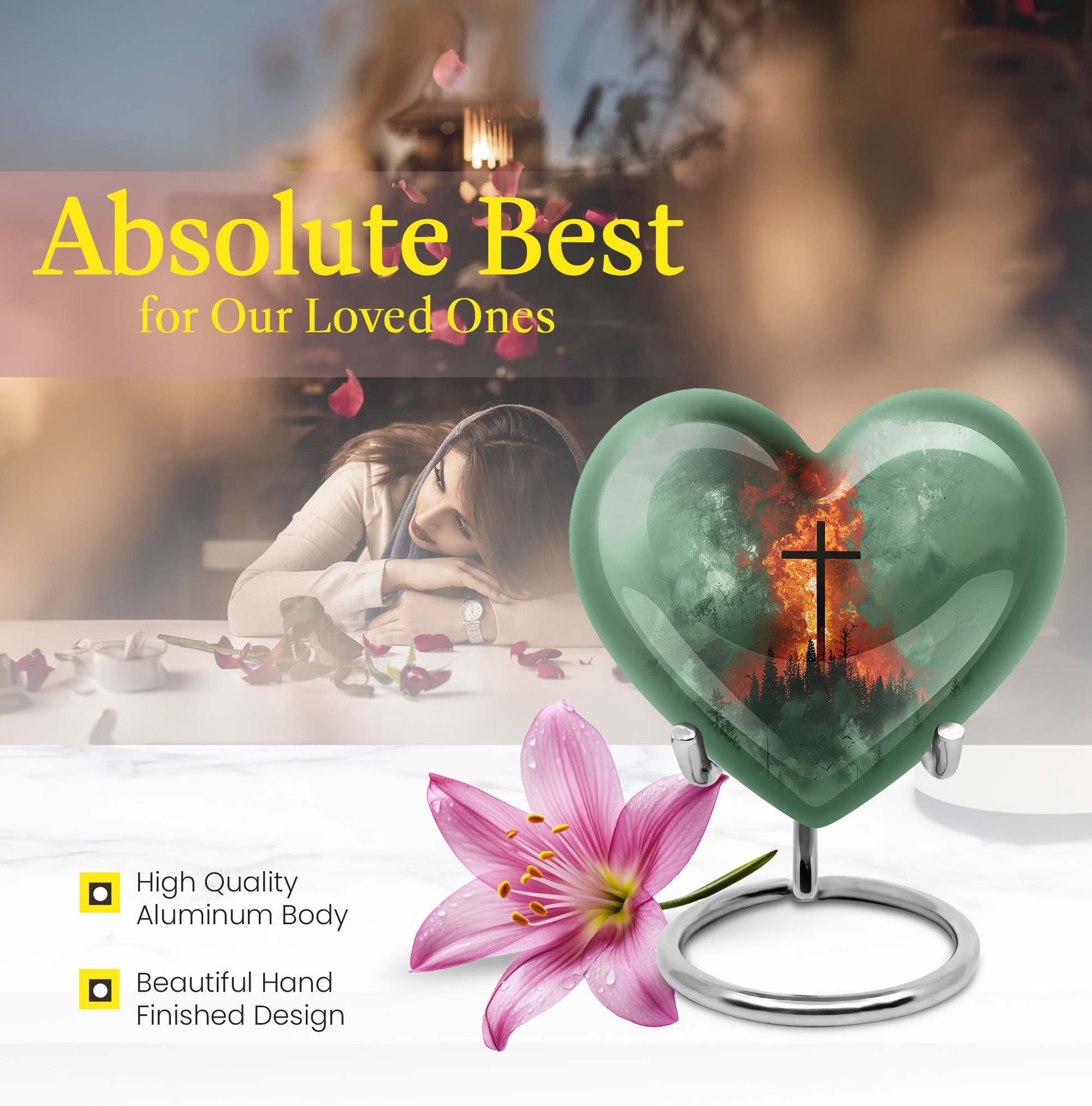 heart shaped cremation urn