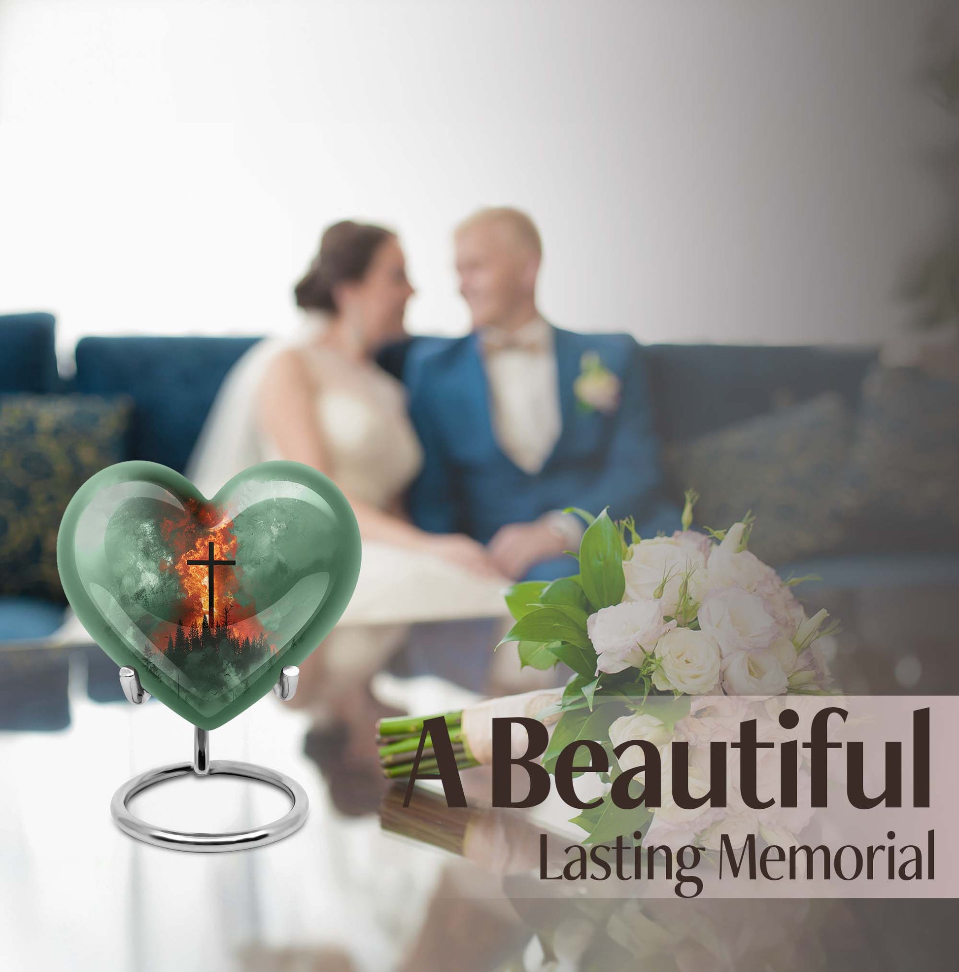 heart shaped cremation urn