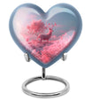 Elegant 10-inch heart-shaped deer urn for adult 