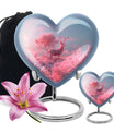 Elegant 10-inch heart-shaped deer urn for adult 