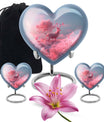 Elegant 10-inch heart-shaped deer urn for adult 