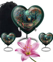 Deer Theme Large Urn With 2 Keepsake Urn