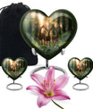 Deer Family Theme Large Urn With 2 Keepsake Urn