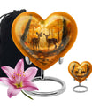 Deer Family Theme Large Urn With 1 Keepsake Urn